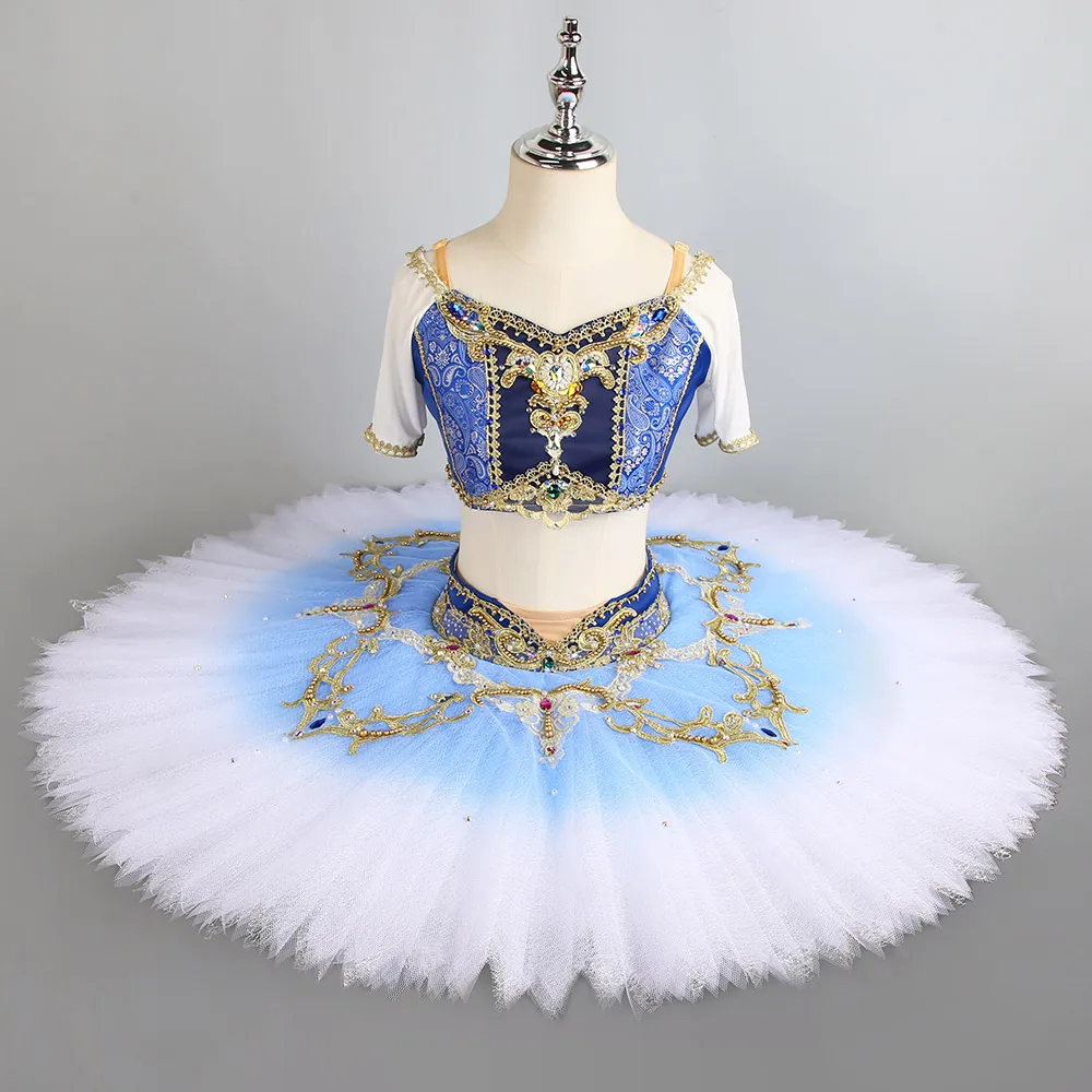 Blue Pirate Variation tutu private high-end custom adult children performance competition dress women's costume