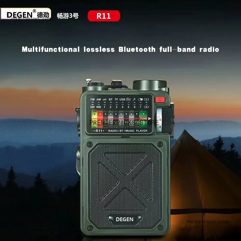 

Новая многофункциональная аварийная портативная уличная Bluetooth-карта DEGEN R11/R12, полнодиапазонная солнечная радиостанция с воспроизведением через USB