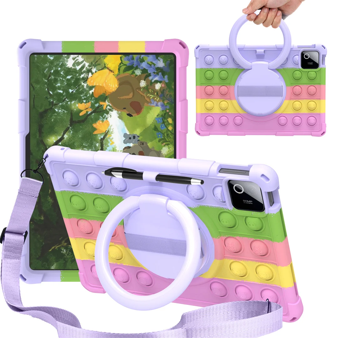 

Cartoon Spaceman Tablet Case For Xiaomi Pad 7pro/8pro Shockproof Cover With 360 Rotatable Handle Multi Angle Stand Kids Friendly