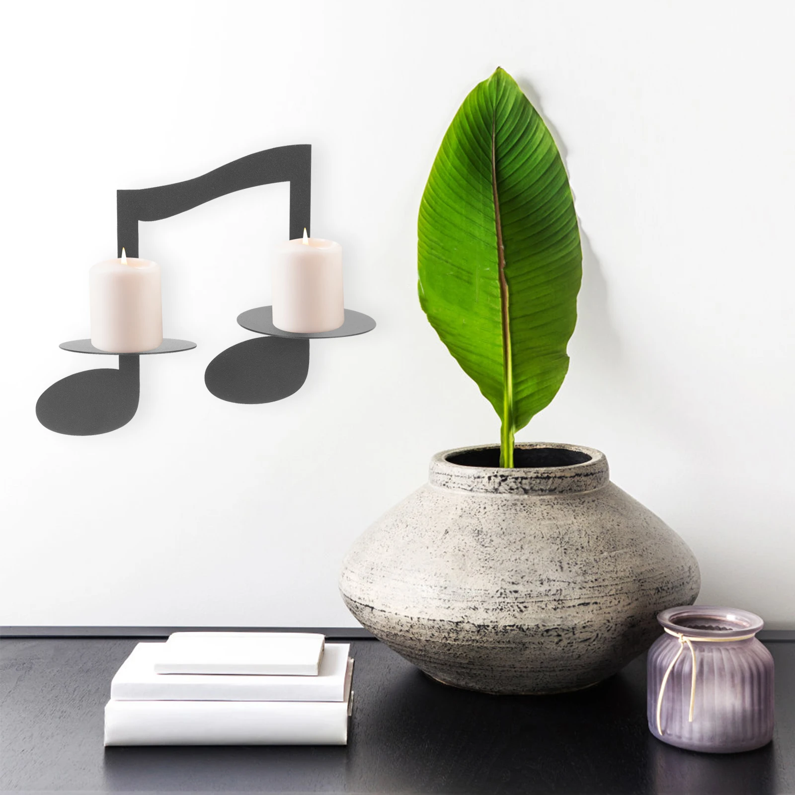

Wall C Holder Decorative Metal Sconce Hanging Music Notes St Mounted Wall Sconces Home Decor Family Accessories