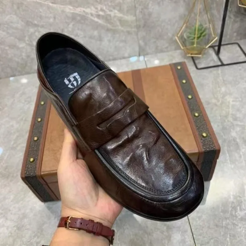 Comfortable man loafer shoes leather men shoes luxury designer penny loafers sapato casual masculino tenis feminino