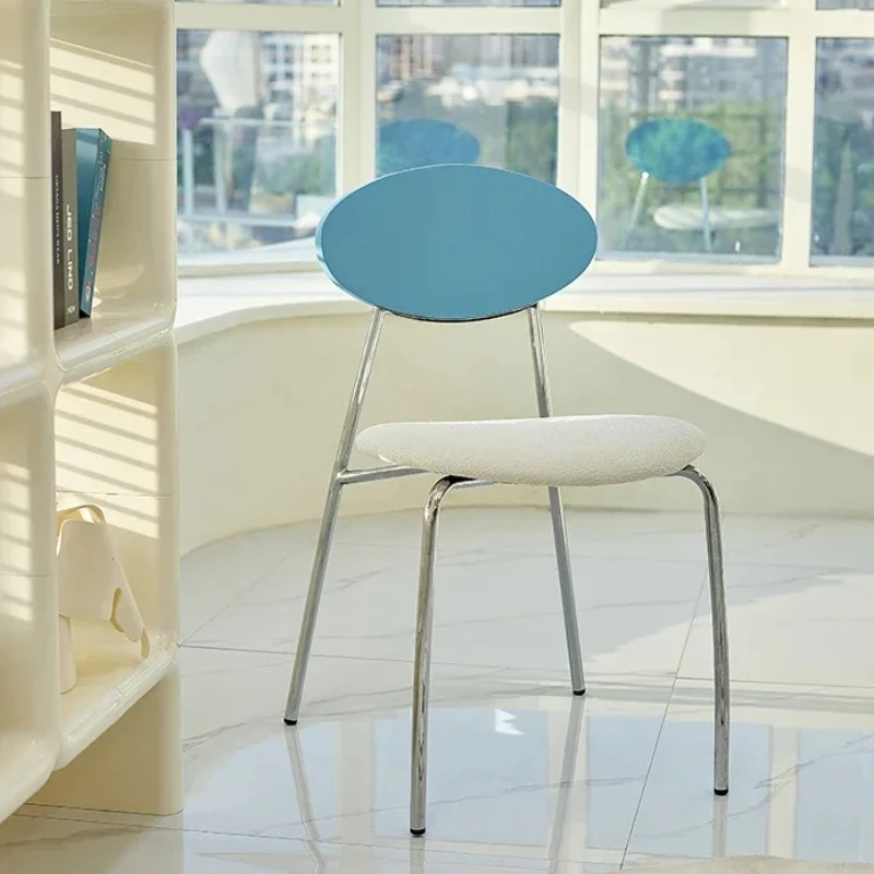 

Light Luxury Ism Kitchen Modern Backrest Dining Chairs Salon Waiting Plastic Nordic Dining Chairs Accent Silla Comedor Furniture