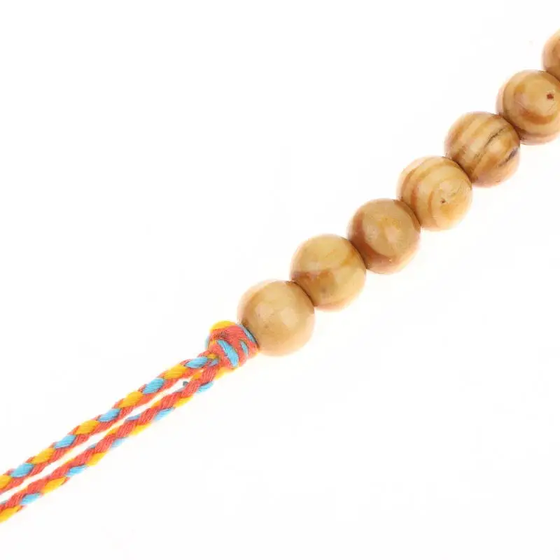 Brauner Holz-Rosenkranz St. Benedikt, handgefertigt, mit Gebetsmedaille, tragbares religiöses Accessoire, Schreibtischdekoration, Geschenk für gläubige Katholiken – Detail 12