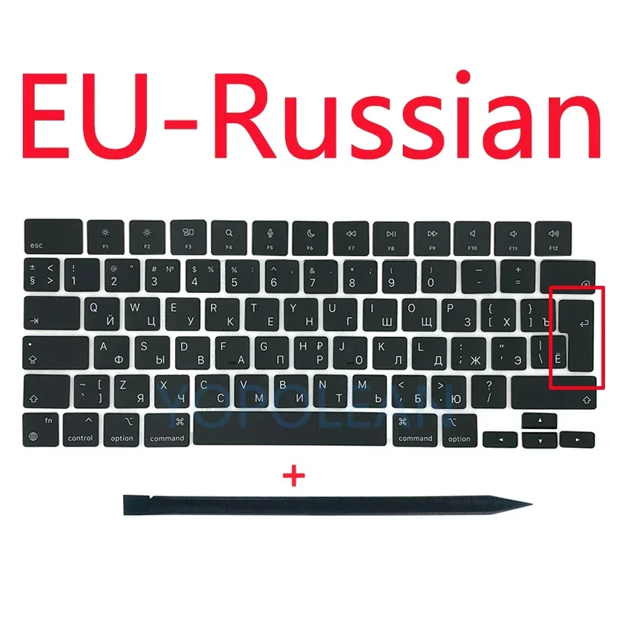 A2442 A2485 A2681 A2941 A2779 A2992 أغطية المفاتيح مفاتيح لماك بوك برو اير 13 "14" 16" غطاء مفتاح الولايات المتحدة المملكة المتحدة اسبانيا الفرنسية الروسية 2021 2023 #5
