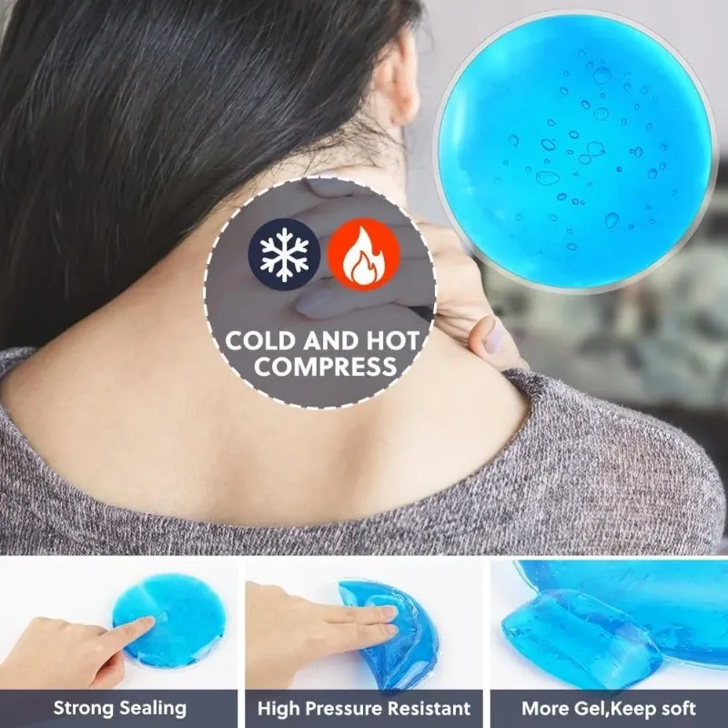 

12pcs Reusable Gel Ice Pack Hot Cold Compress, Small Round Ice Packs For Body Pain Relief, Perfect For Family f2833-fro