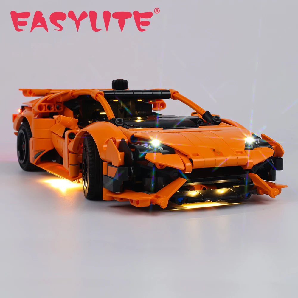 EASYLITE EASYLITE LED Light Set For 42196 Huracán Tecnica Orange Toys Gift Bricks Lighting Kit No Building Blocks Set