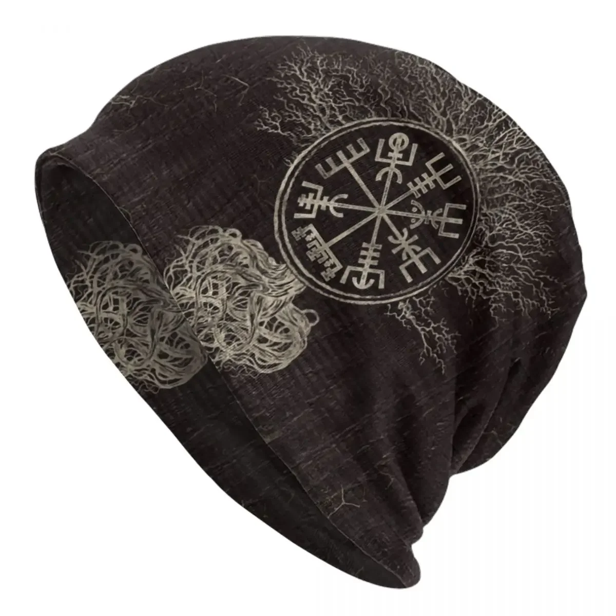 Vegvisir And Tree Of Life Skullies Beanies Caps Unisex Winter Warm Knitted Hat Viking Yggdrasil Bonnet Hats Outdoor Ski Cap