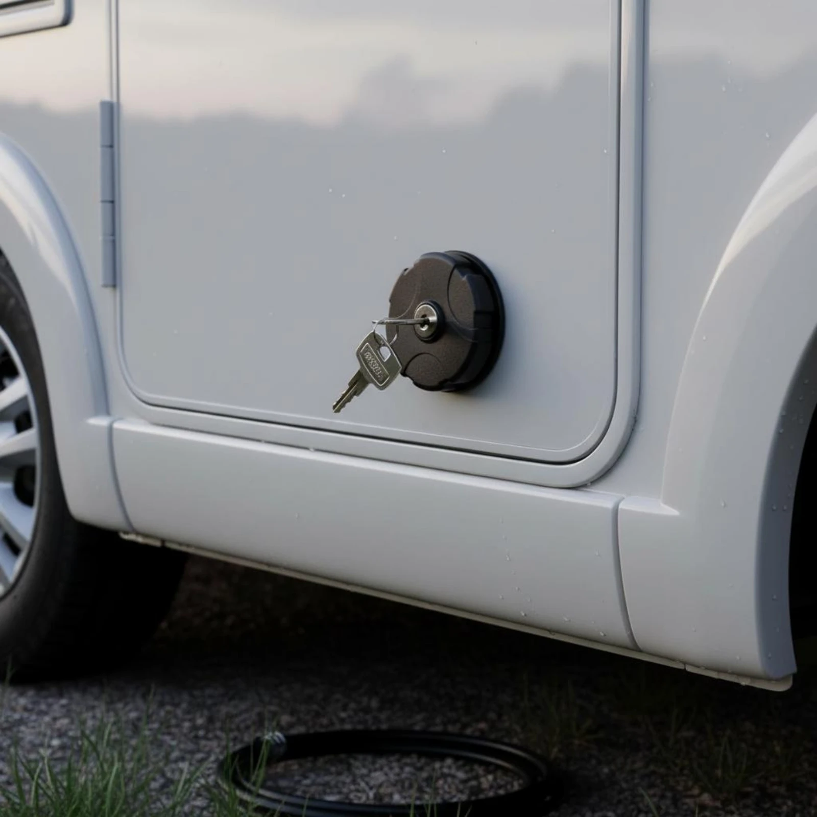 Locking RV Water Filler Cap Motorhome Natural Flow Water Inlet Long-Lasting Easy to Install