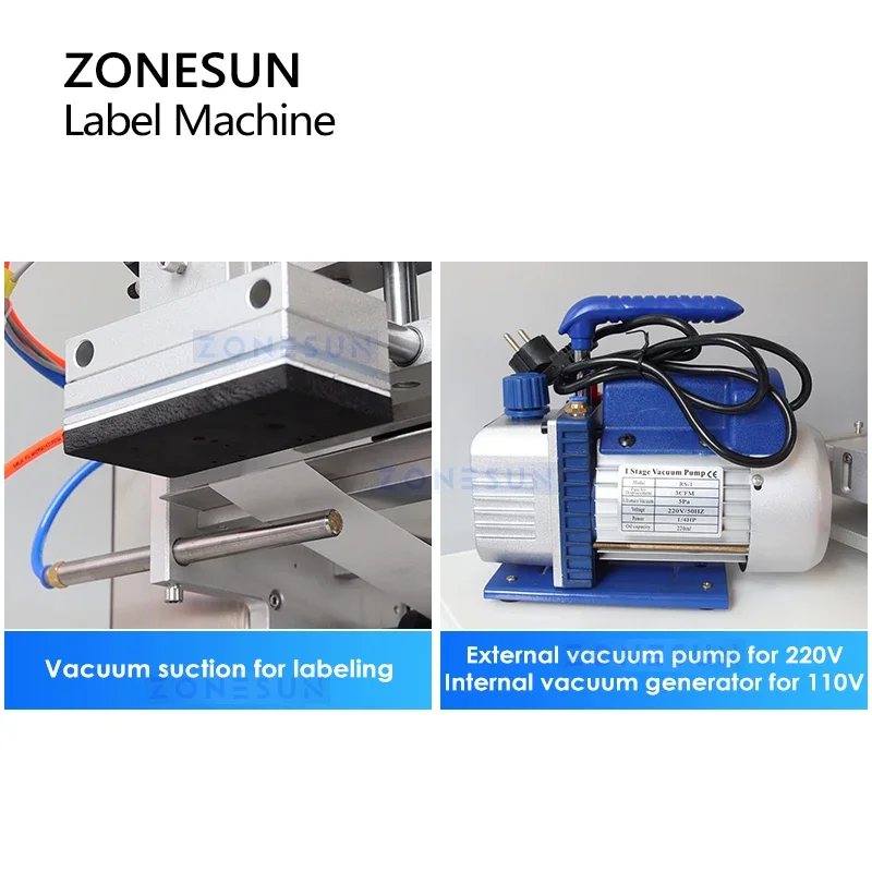 ZONESUN ZS-TB60 Flat Surface Labeling Machine Cosmetic Carton Box Book Case Packet Label Applicator
