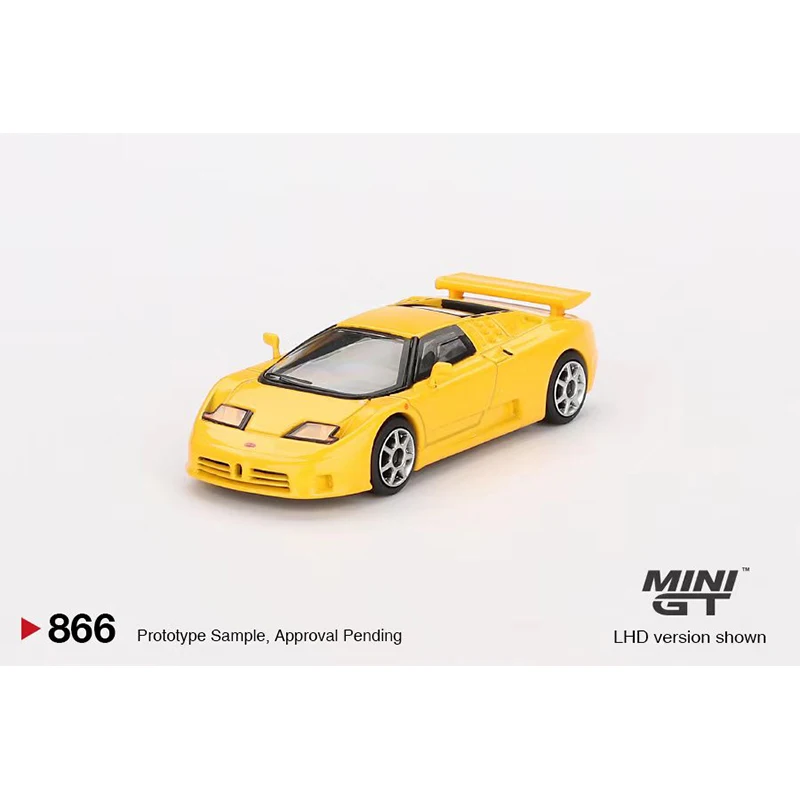 PreSale MINIGT 866 1:64 EB110 Super Sport Giallo Diecast Diorama Model Collection Miniature Toys