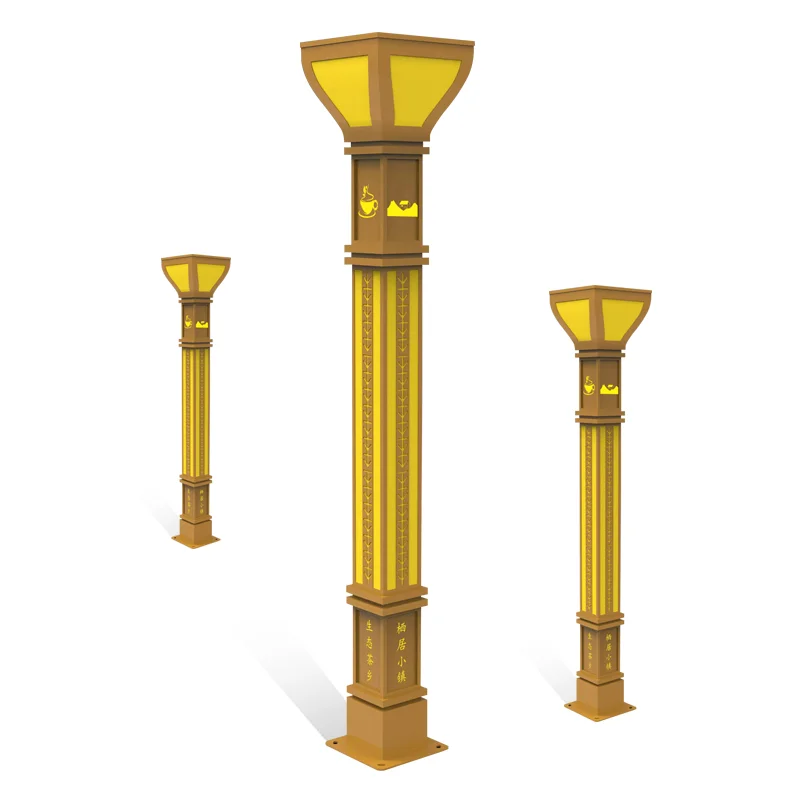 

Waterproof High Post Landscape Lamp Garden Park Decorative Metal Led Outside Stand Antique Pole Garden Lights