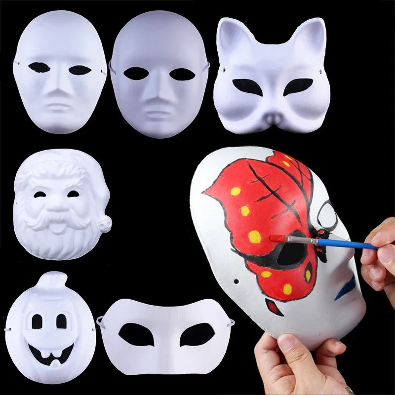 

DIY Hand-Painted Foxes Mask Japanese Cosplay Rave Anime Demon Slayer Half Women Men Face Masks Festival Party Cosplay Props