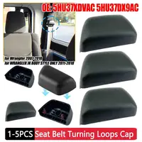 Cubierta de bucles giratorios para cinturón de seguridad de coche, accesorio de plástico negro para JEEP WRANGLER, JK BODY STYLE ONLY # 5HU37XDVAC 5HU37DX9AC, 5-1 piezas