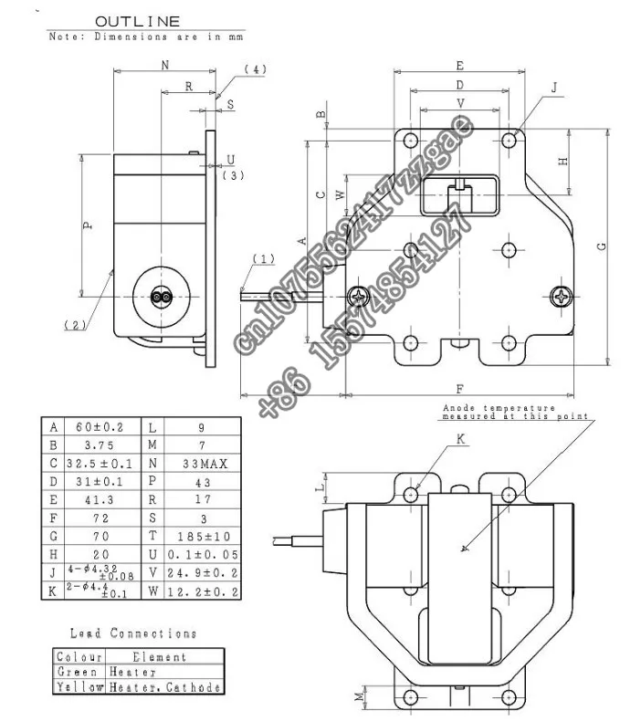 JRC MAF1425B X-band Magnetron