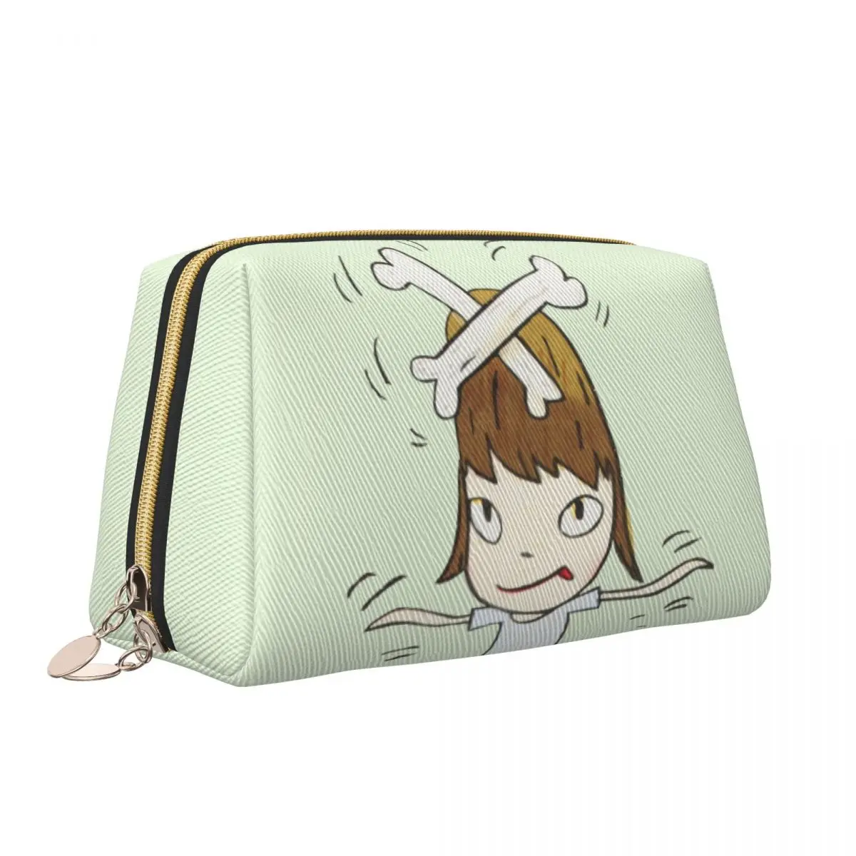 Custom Japanese Cartoon Manga Yoshitomo Nara Toiletry Bag for Women Cosmetic Makeup Organizer Ladies Beauty Storage Dopp Kit Box