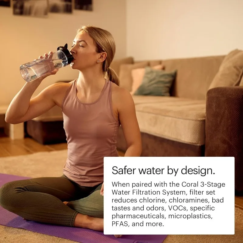 + نظام تنقية المياه الداخلي ثلاثي المراحل من Coral UC300 (مرشحات بديلة UF-35)