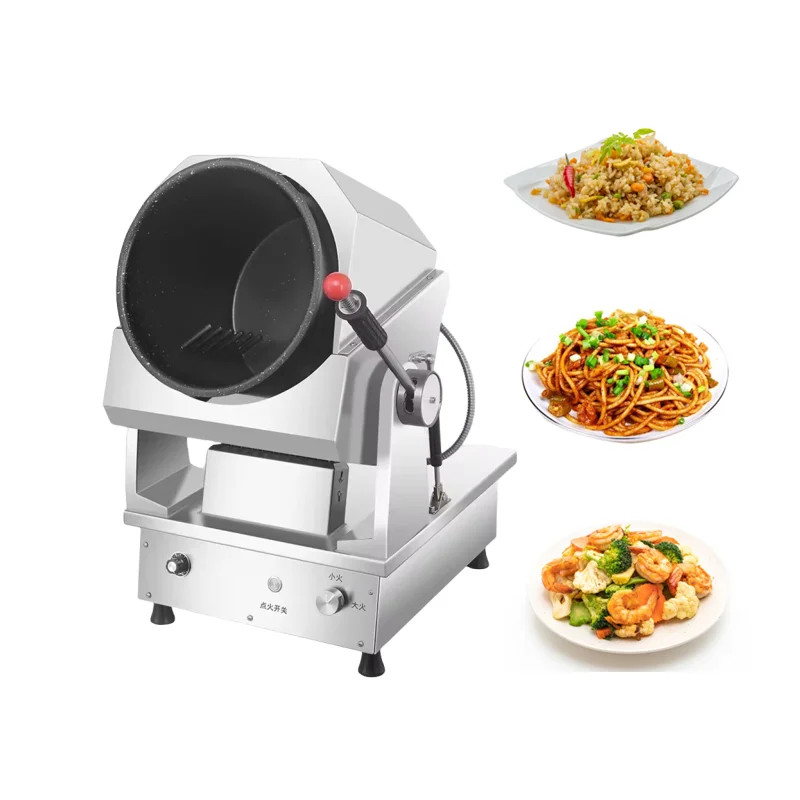 260MM Commercial Automatic Drum Cooking Machine Intelligent Wok Cooking Robot Fried Rice Dishes Machine Gas Electric Stir Cooker