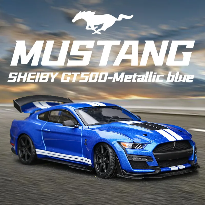 

Genuine Maisto Cars Toys For Collector Genuine Alloy Car Model Cars Ford 1:18 2020 Mustang Shelby GT500 Metal Blue