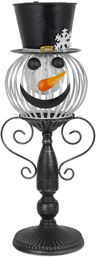 

Рождественский солнечный фонарь со снеговиком, водонепроницаемый светильник для садовой дорожки для патио и праздничного декора