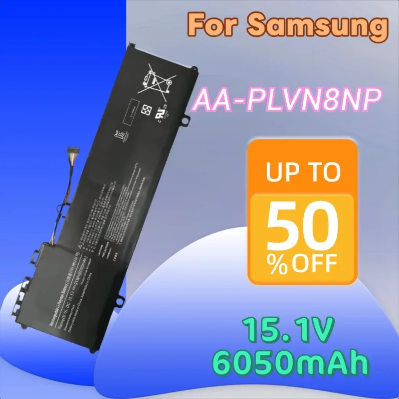 

15.1V 6050mAh AA-PLVN8NP for Samsung ATIV Book 8 780Z5E NP870Z5G NP880Z5E Laptop Battery