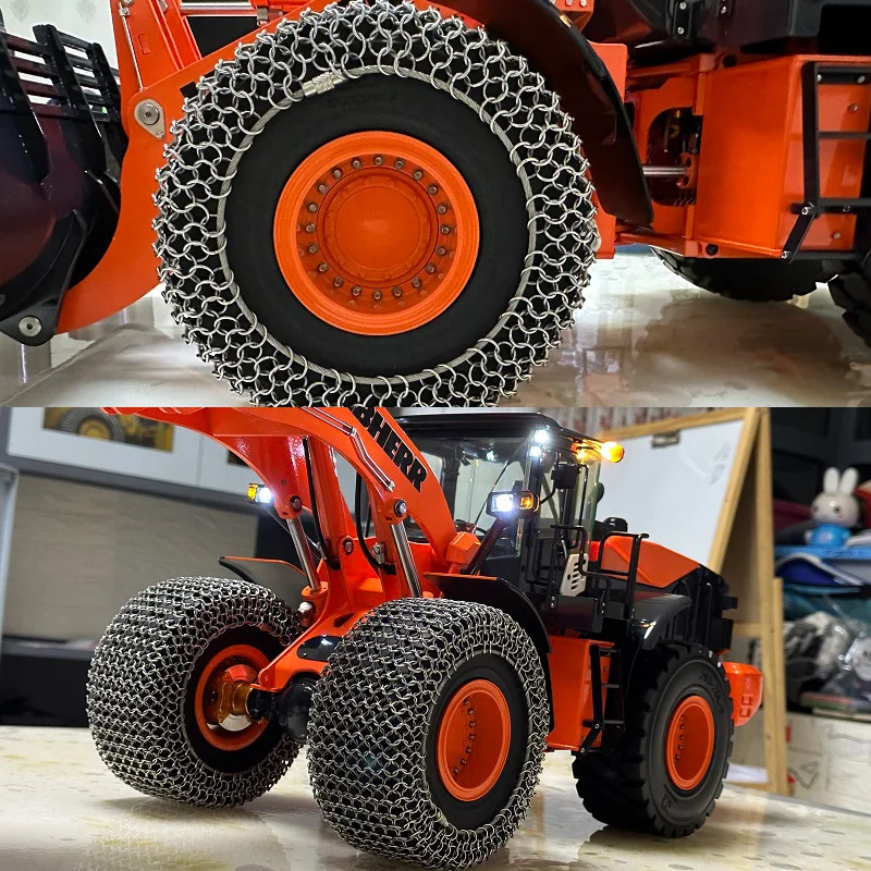 JDM198D Anti-skid Chain Tire Anti-skid Chain Is Forklift Loader For 1/14 Rc Model Tamiye Lesu Trailer Truck