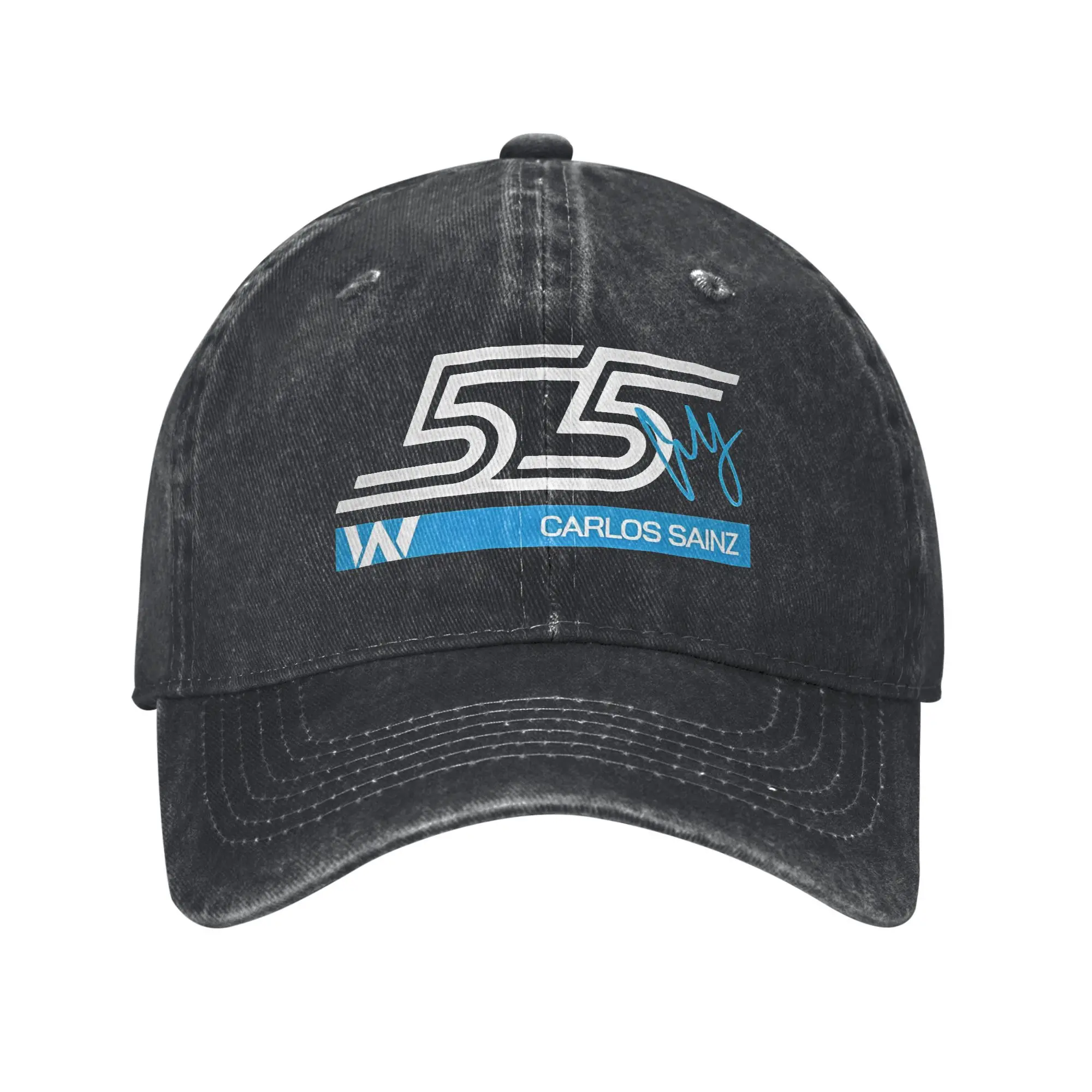 Casquette de Baseball Vintage Williams Racing Team, Style unisexe, en Denim vieilli, à rabat, Carlos Sainz F1, réglable pour l'extérieur
