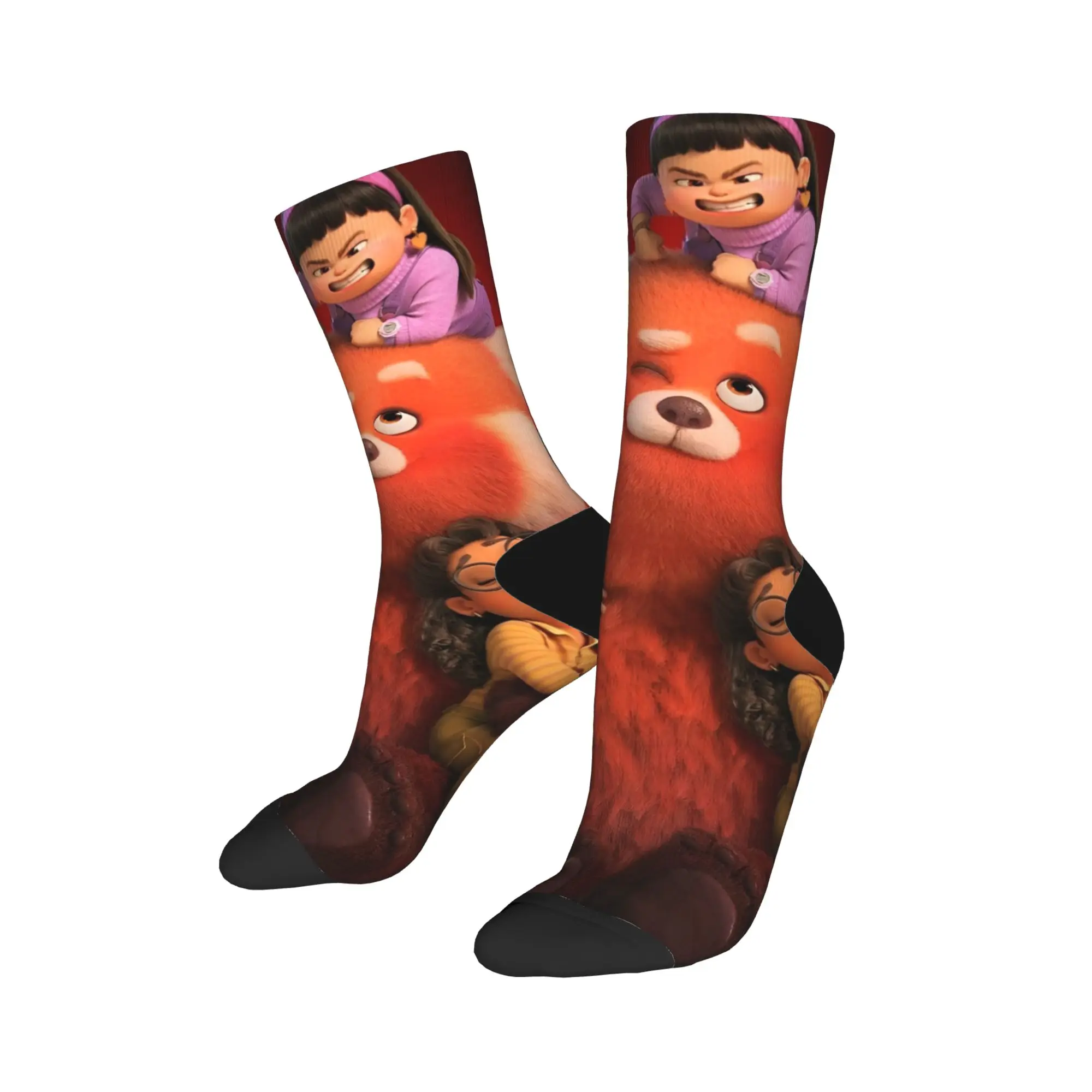 Turning Red Cute Bear Meias Lazer Meias Homens Confortáveis Meias de Corrida Primavera Gráfico Anti Skid Meias