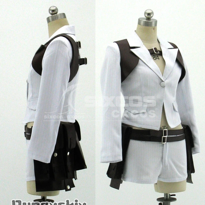 Game DMC 4 Lady Mary Cosplay Costumes Summer Casual Sexy V-neckline Shirt Two Piece Sets Outfit Lady Mary Anime Wig Prop Suits