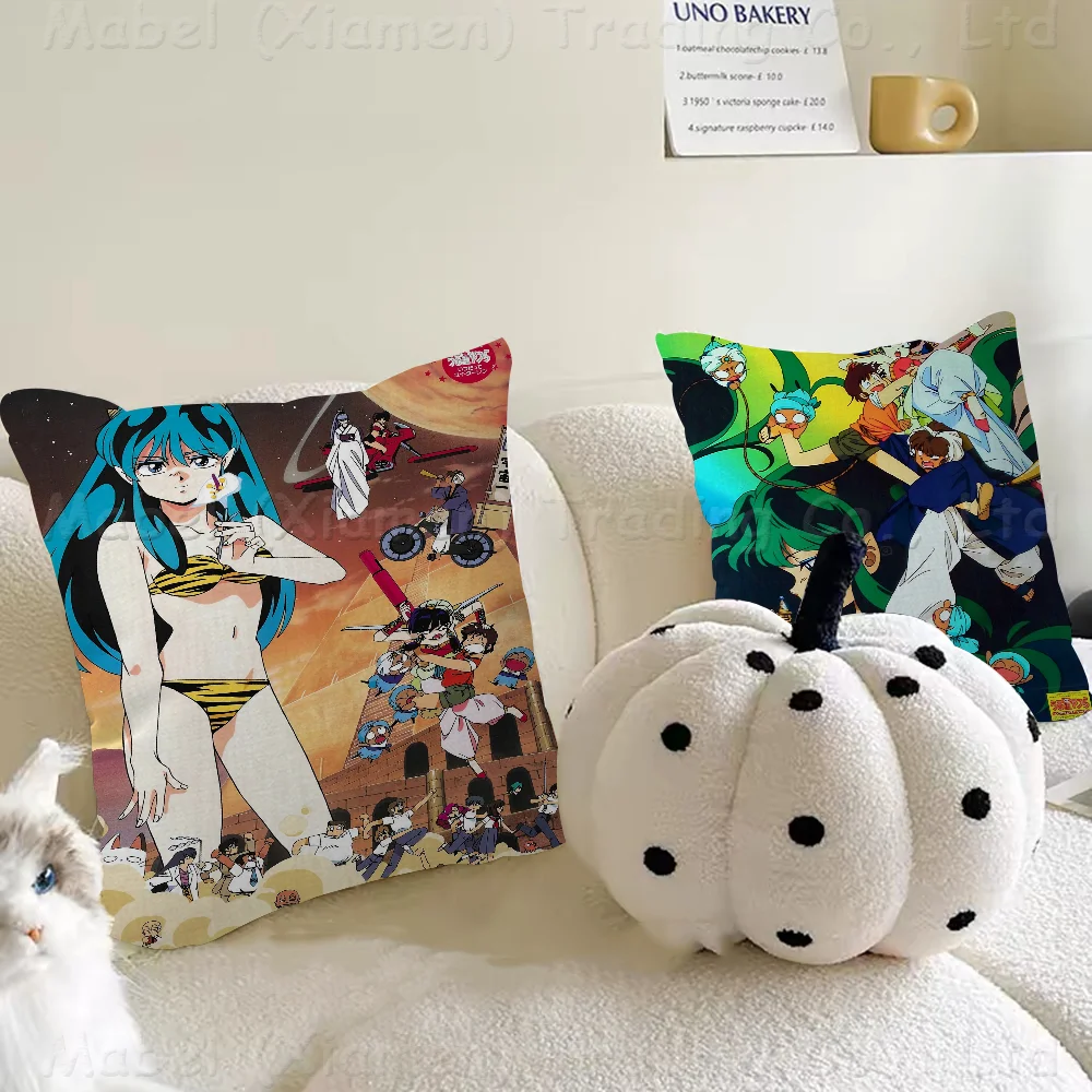 

Urusei Yatsura Anime Pillow Gift Home Office Decoration Bedroom Sofa Car Cushion Cover Case 45x45