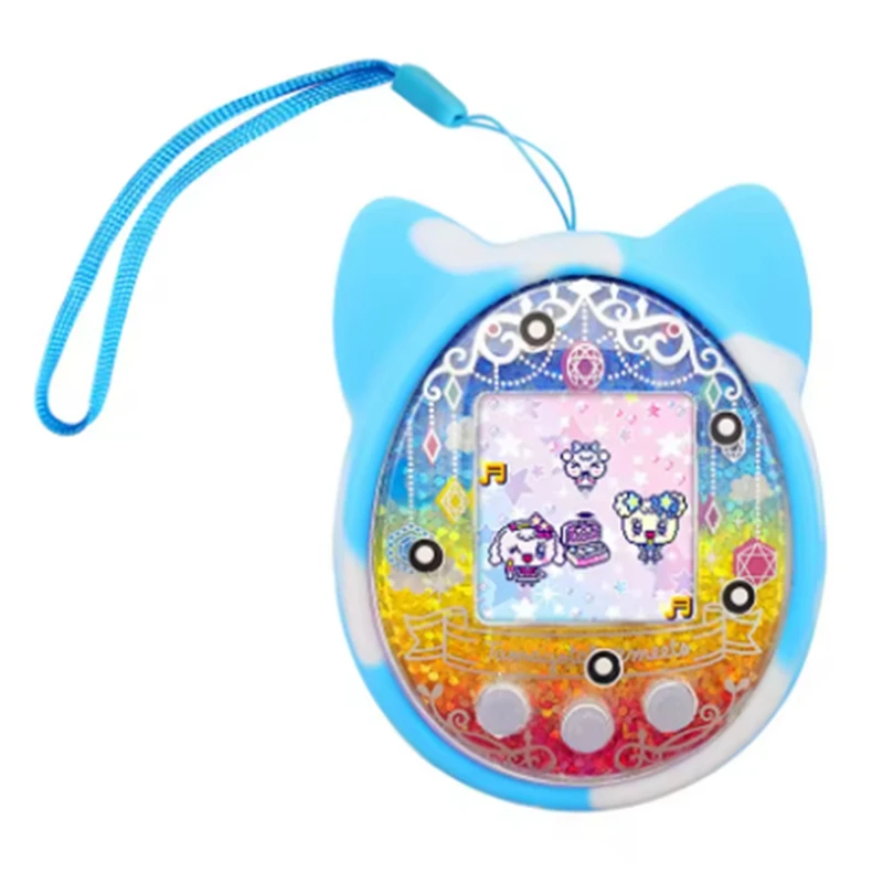 B37B-Silicone Comprehensive Protection Case Cartoon Cat Shaped Pet Game Machine Cover For Tamagotchi Mix/PS/Idl/Id