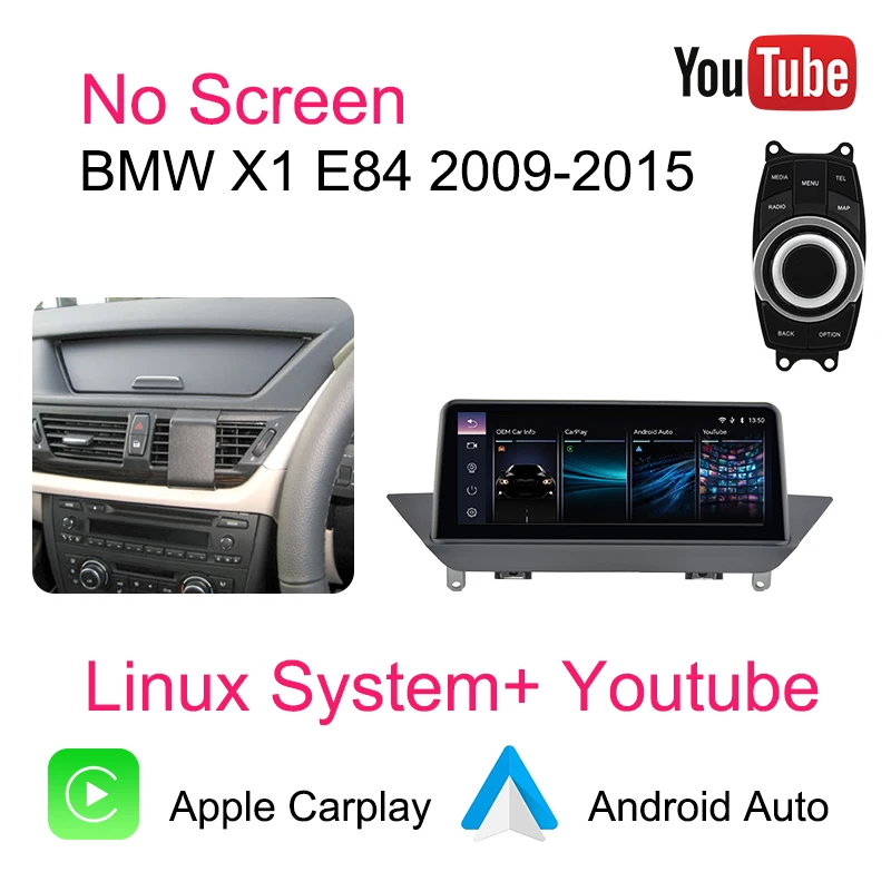 Bonroad 10.25 "Wireless Carplay Android Multimedia Speler Voor BMW X1 E84 2009-2015 iDrive CIC Systeem BT MirrorLink Airplay