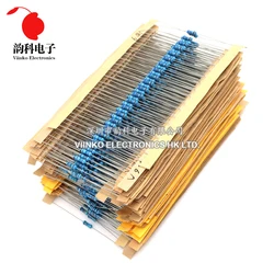 3120pcs 156Values 1/4W Metal Film Resistor Kit 1R-10M ohm 1% Resistance Assortment Set 1ohm-10Mohm DIY Samples Pack