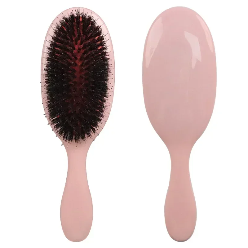 1PC Oval Boar Bristle & Nylon Hair Comb Mini Anti-static Hair Scalp Massage Comb Hairbrush Salon Hair Care Brush Styling Tool