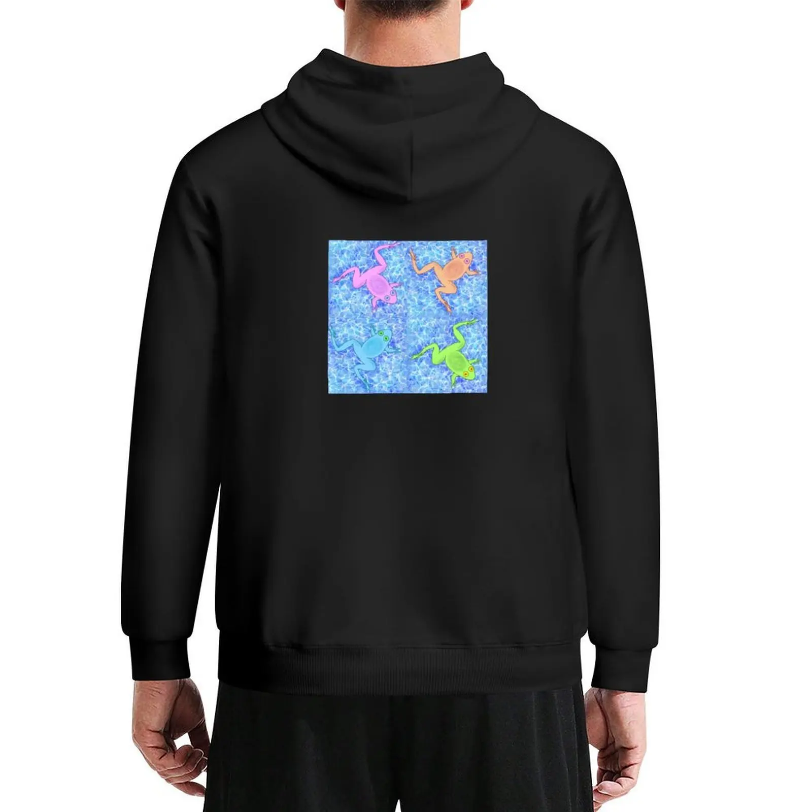

Colorful Frogs Swimming Digital Painting Hoodie winter clothes anime clothes korean autumn clothes new in hoodies & sweat-shirt