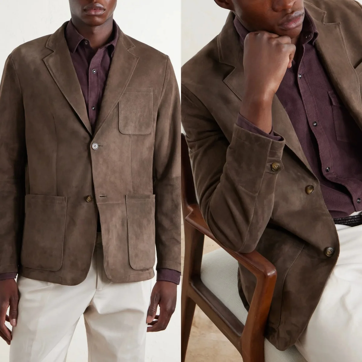Fashion Men Jacket Notched Lapel Single Breasted Loose Coat Formal Party Wear Customized 1 Piece Daily Casual Tuxedos