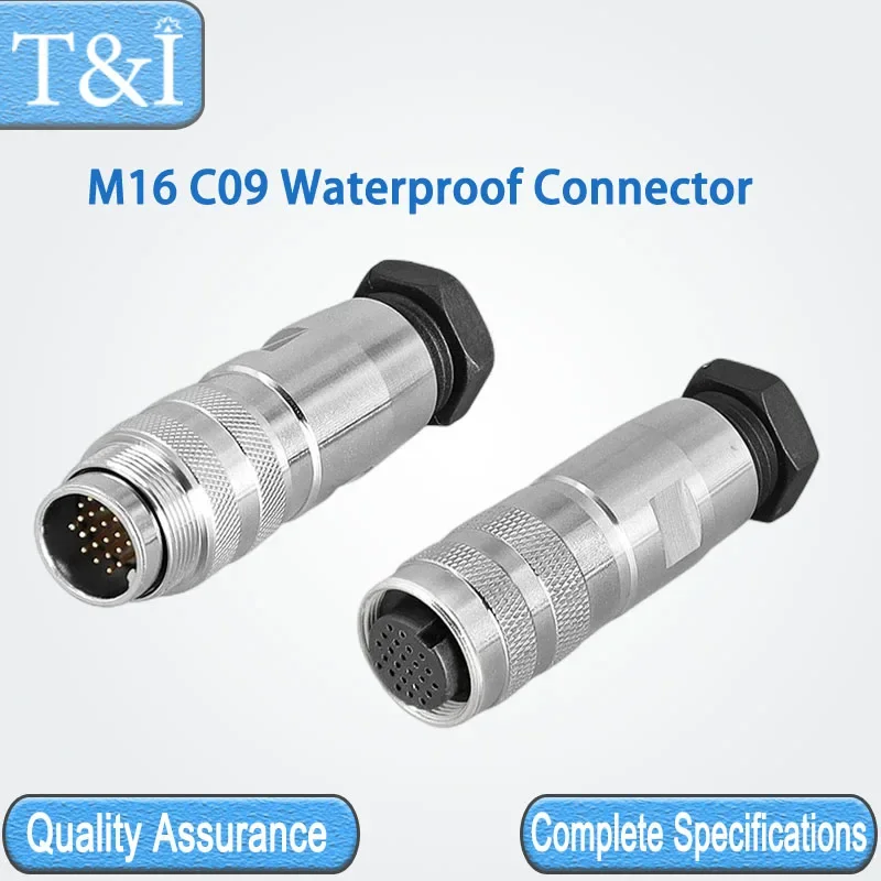 2/5/20Sets M16 C09-2/3/4/5/6/7/8/12/14/16/19/24P Electronic  Aviation Automobile Waterproof Male Female Precision Connector