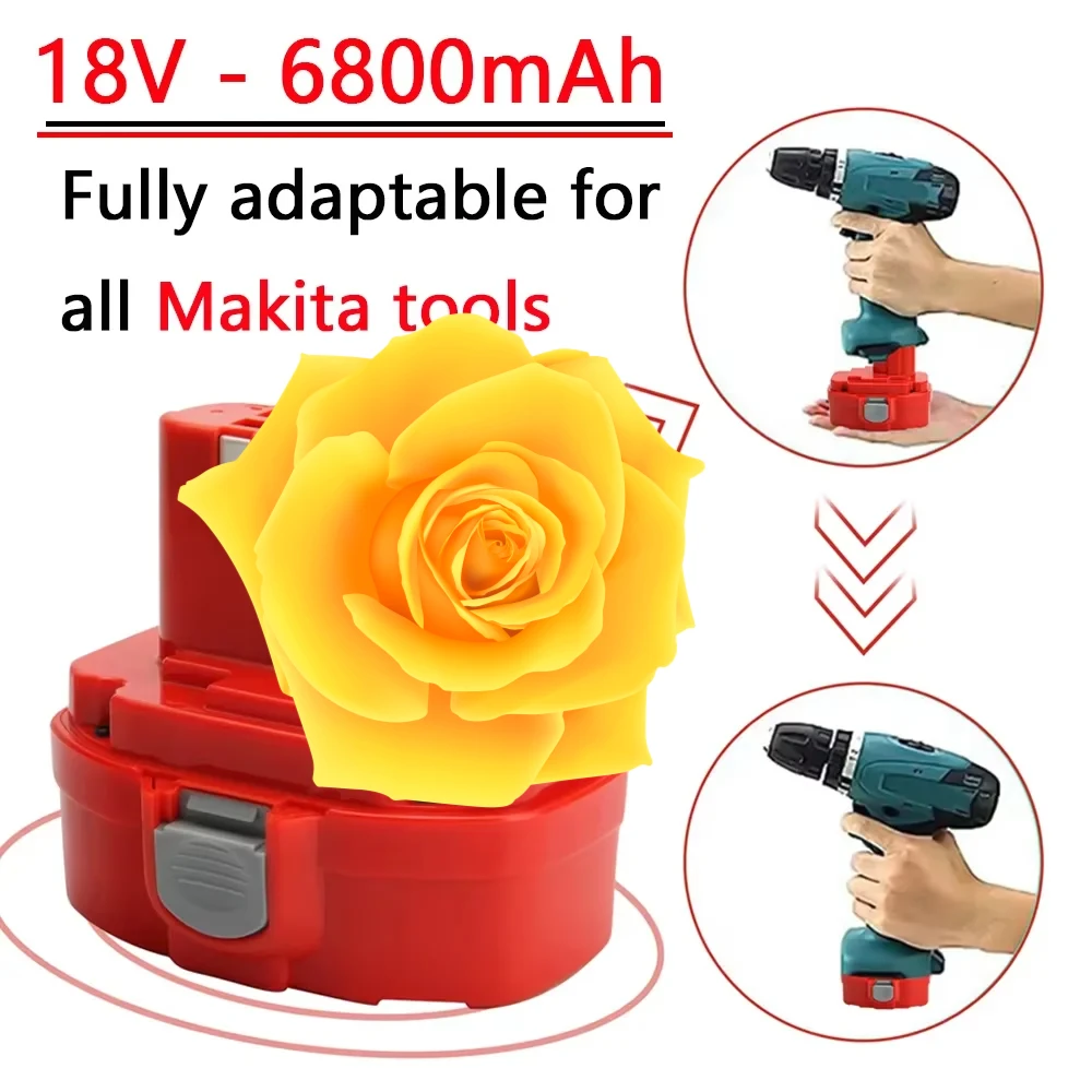 

Rechargeable Ni-MH battery 18V 6800mAh For Makita PA18 PA18 1822 1823 1834 1835 192827-3 192829-9 193159-1 193140-2 Tools