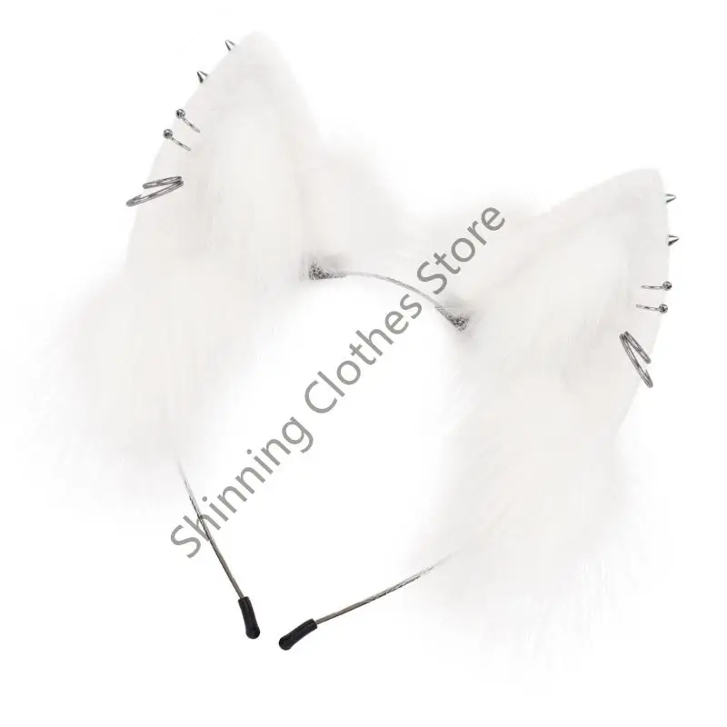 M68A Secure Fit Plush Animal Ears Headpiece Headband For Adults Kids Role Play Party