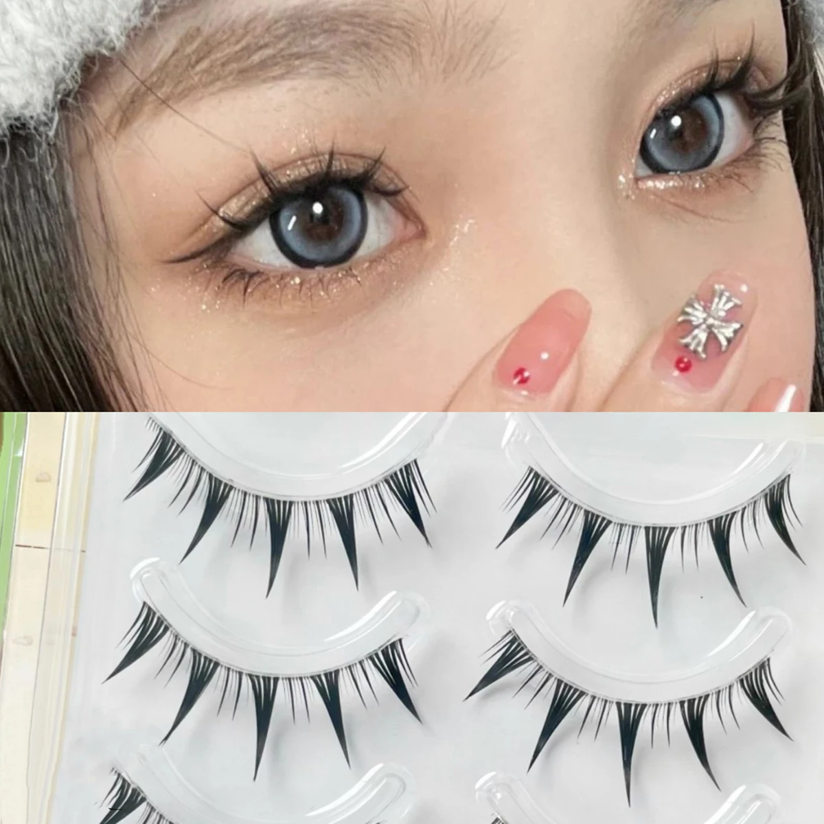 5 Pairs Of False Eyelashes Soft Natural Eyelashes Waterproof Thick False Eye Black Daily Dating Makeup False Eyelashes