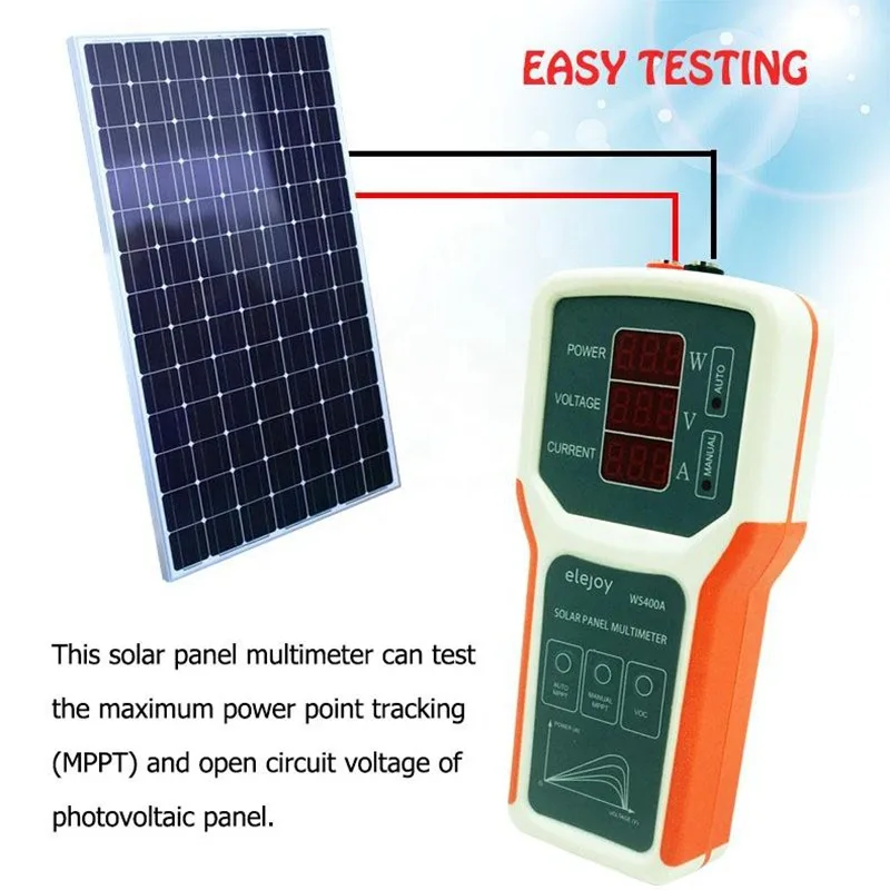 JSDZ901 Solar Panel MPPT Tester Power Meter Ammeter Open-circuit Voltage Test Photovoltaic Panel Multimeter