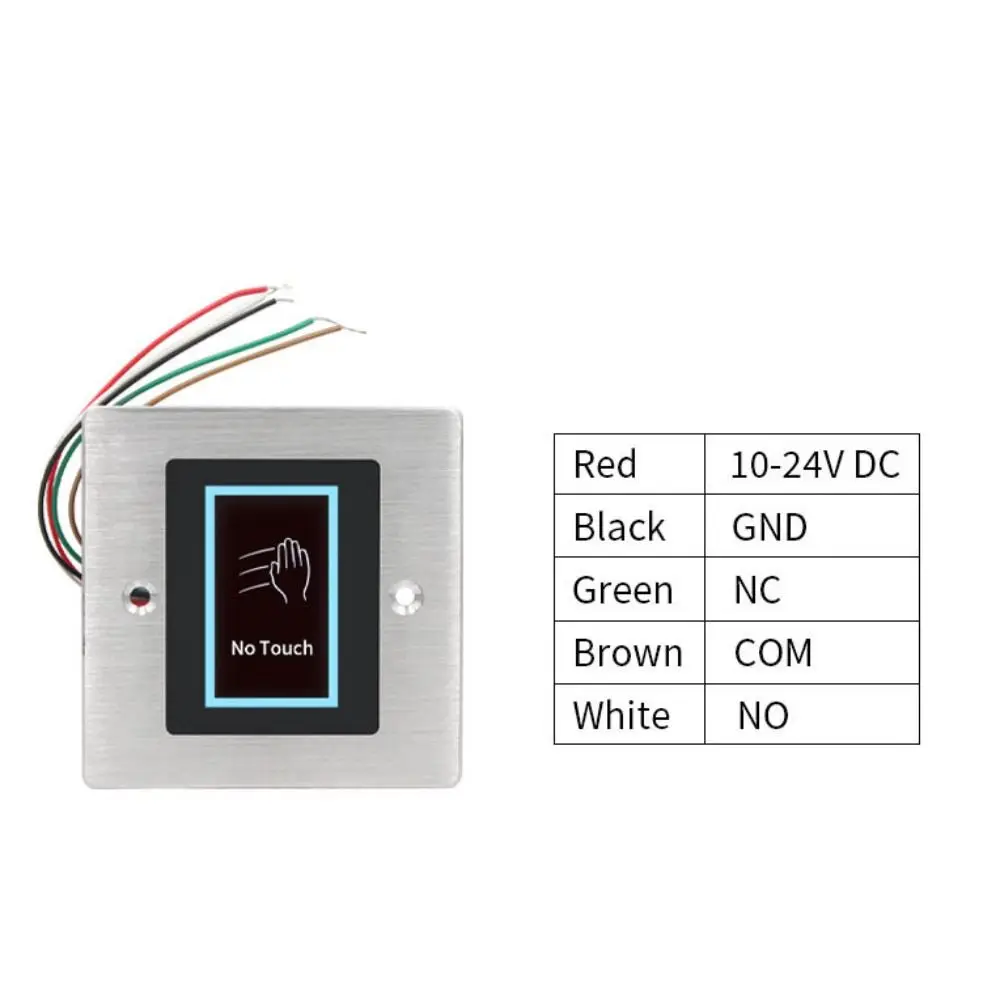 DC 10-24V Door Access Control LED Indicator Touch Free Touchless Exit Button Durable IR Infrared Sensor Home Security System