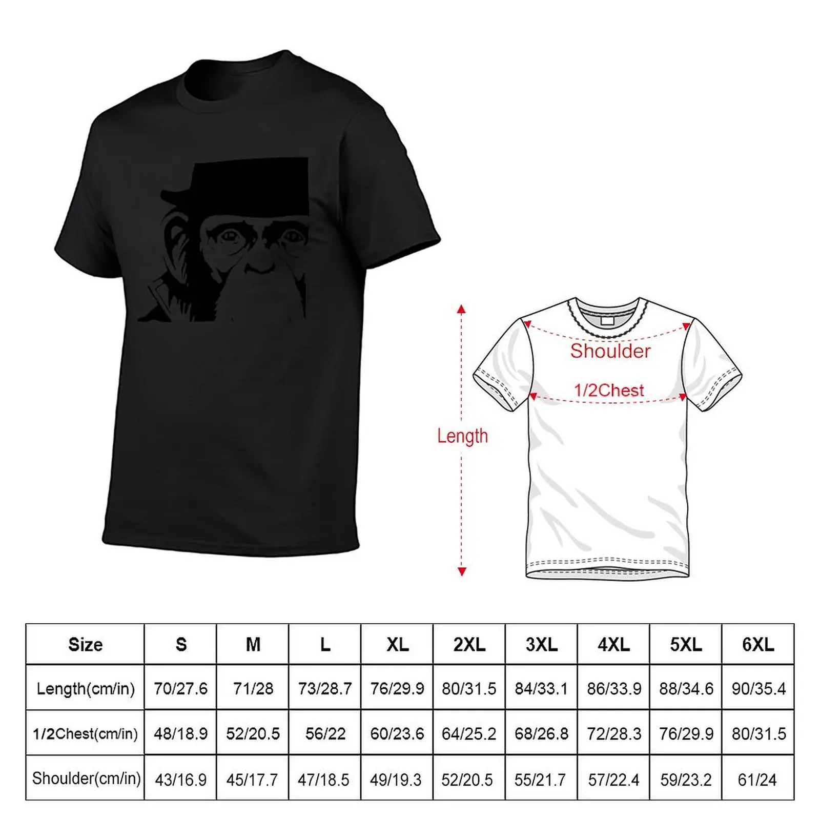 Lancelot Link Chimp Face T-Shirt Blouse tops mens clothes