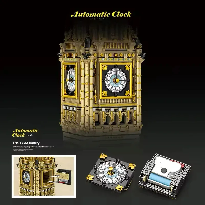 Der Clock Tower London Cities Big Ben Modellbausteine Weltberühmte Architektur Ziegelhandwerk Spielzeug für Kinder Geburtstagsgeschenke