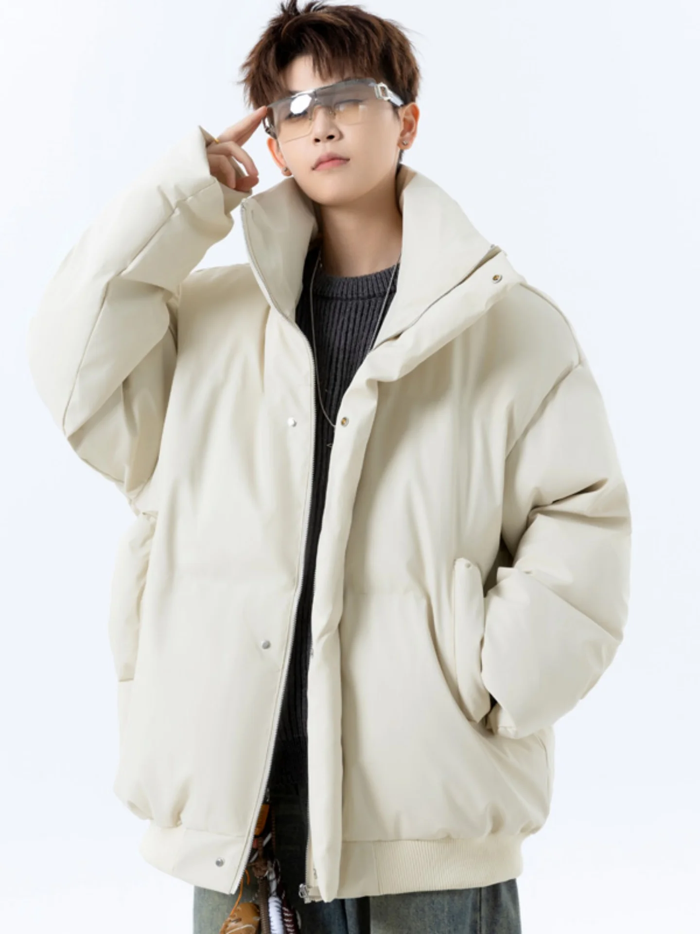 

Мужская зимняя утепленная куртка American High Street Bread из хлопка и искусственной кожи для подростков