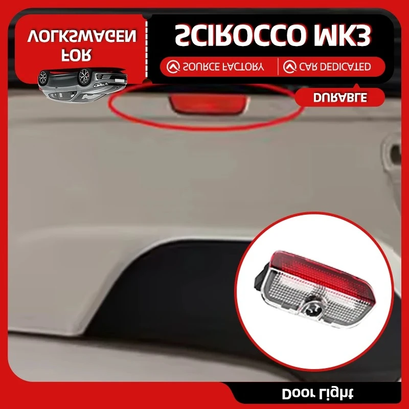 

For VW VOLKSWAGEN 2026 New Key Case LED Car Door Projector Ghost Shadow Welcome Light Accessories For VW Tiguan MK1 MK2 Scirocco
