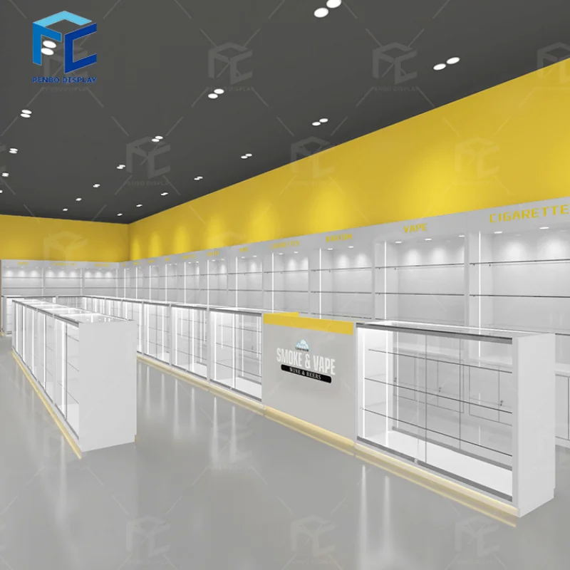 

2025customized.Customized Shop Showcase Counter Smoke-Shop-Display Cases Cabinets