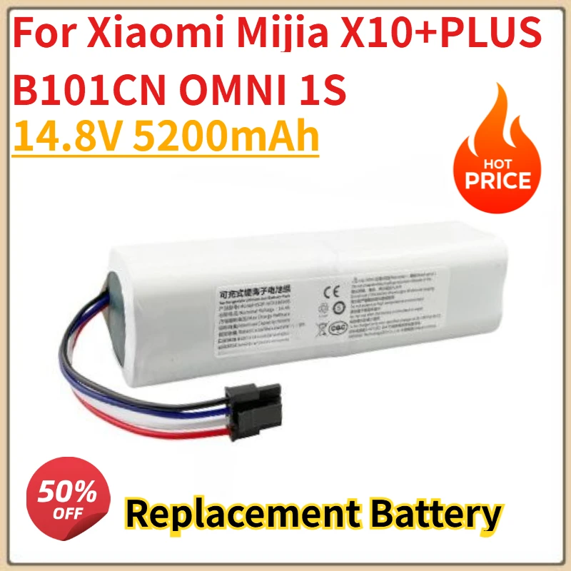 

High Quality New 14.8V 5200mAh Replacement Battery for Xiaomi Mijia X10+PLUS B101CN OMNI 1S
