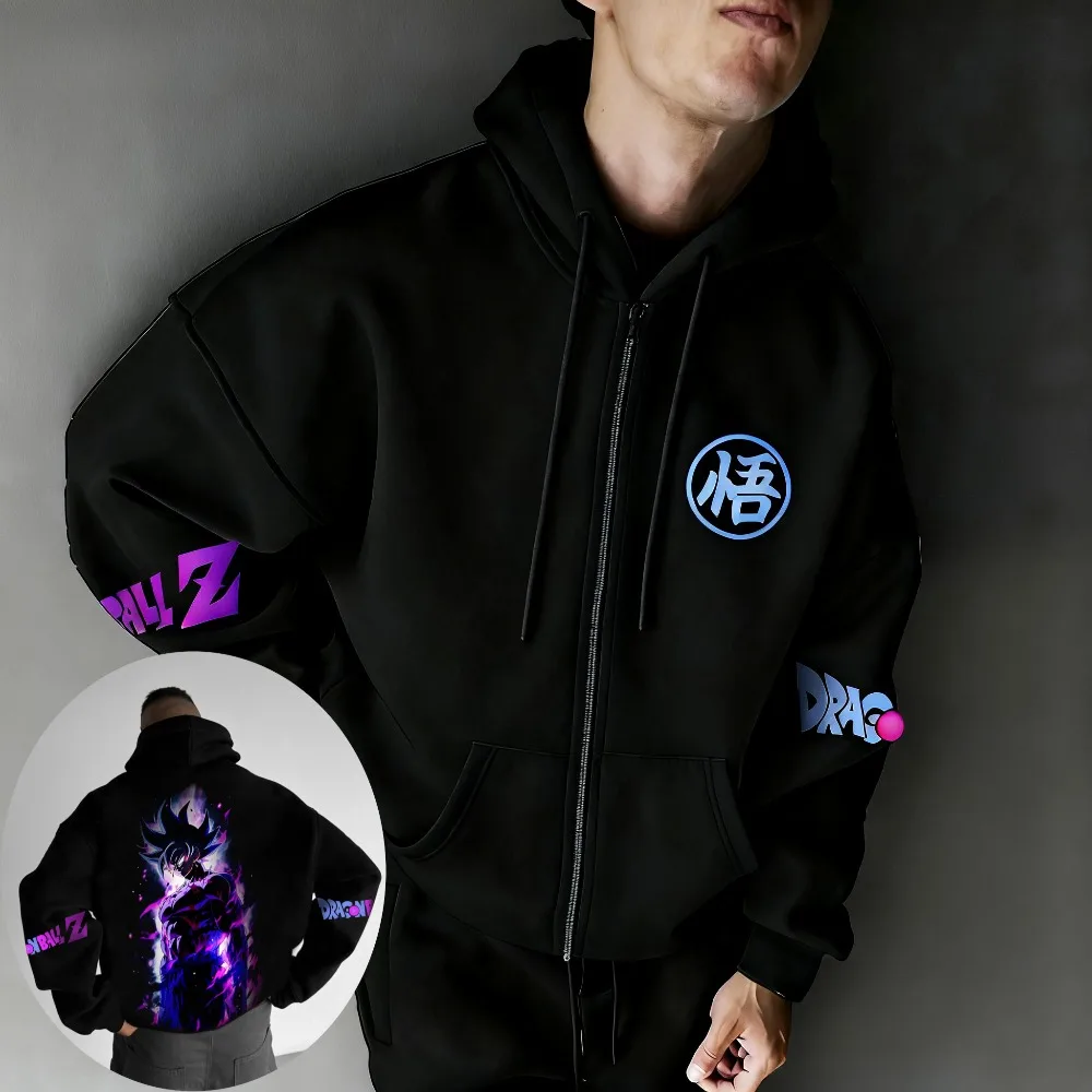 

Dragon Ball Men's and Women's Zipper Coat Hoodie Sweater Long-sleeved Jacket Son Goku Japanese Anime Spring and Autumn Loose Top