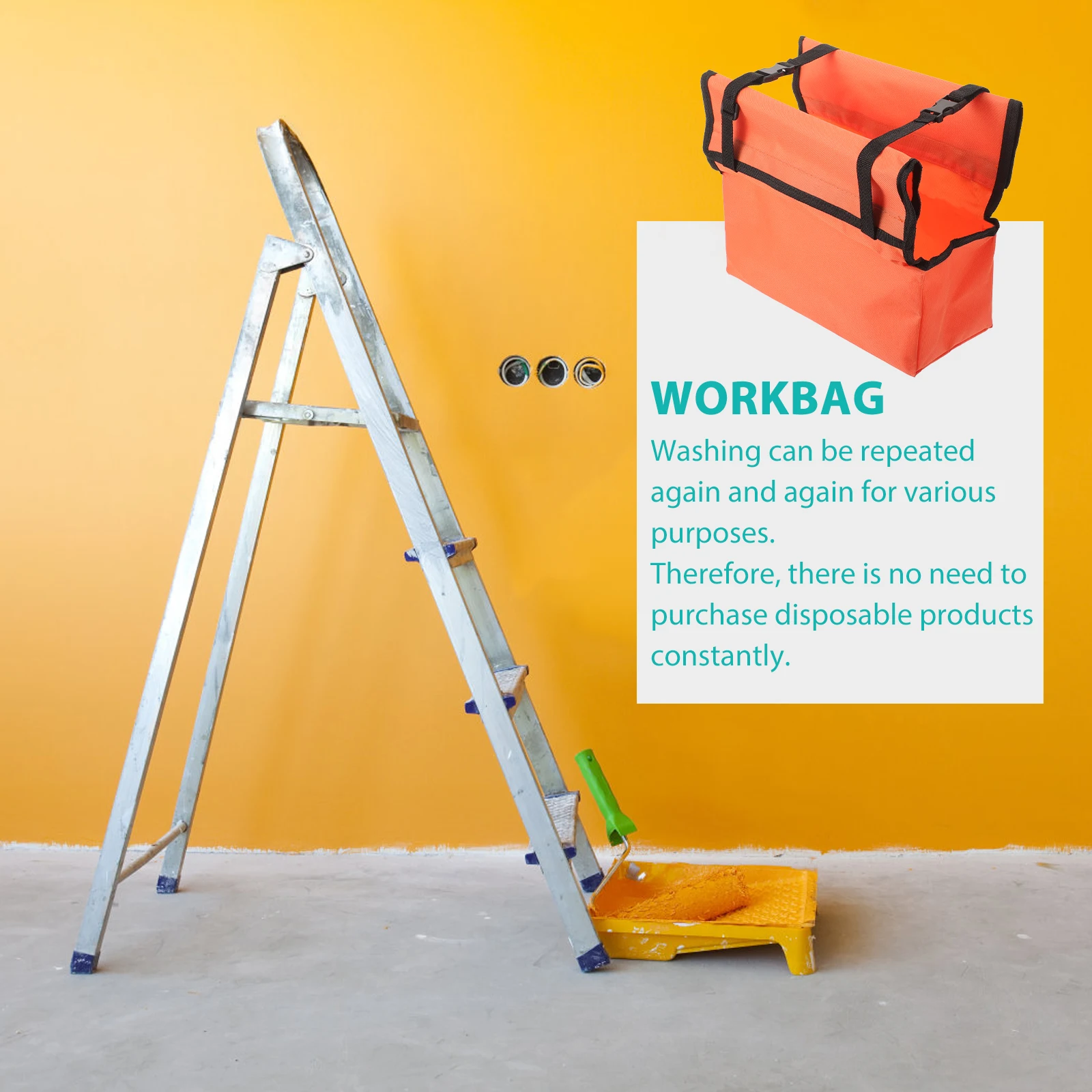 

Telescopic Ladder Tool Bag Stepladder Multi-Purpose Portable Tool Organizer Lightweight Toolbox Convenient for Home Use