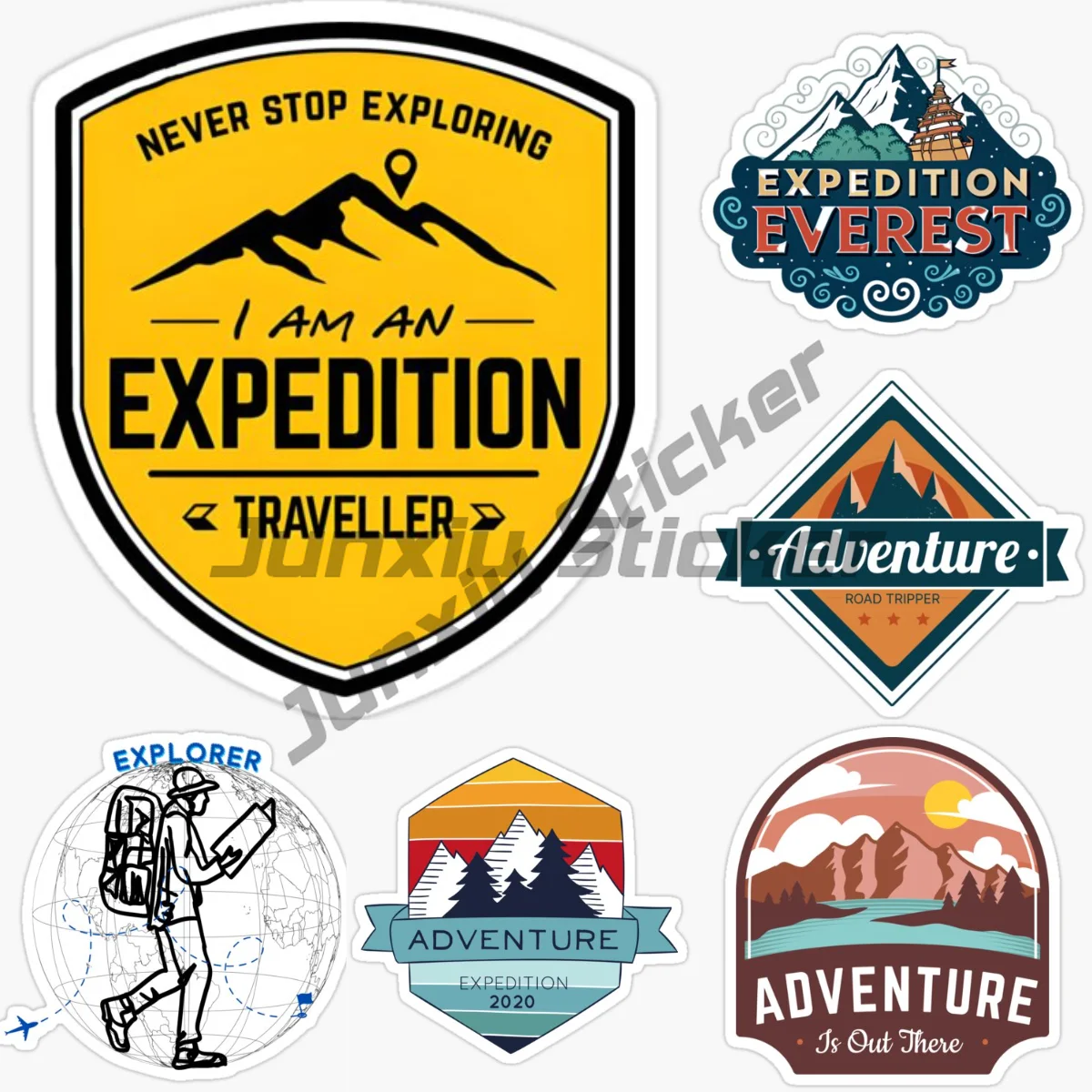 

EXPEDITION ADVENTURE PVC Stickers for Decorate Laptop Motorcycle Car Window Camper Van Off-road Wall Decal Accessories